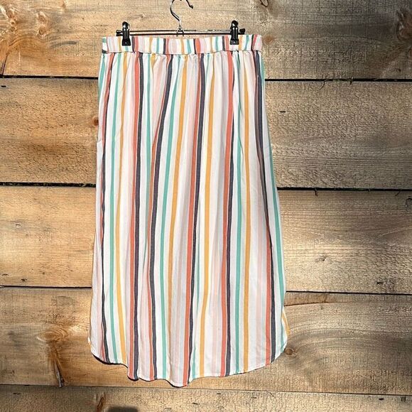 A.N.A. Women's Multicolor Striped Hi-Low Skirt - Picture 5 of 7
